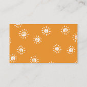 Hello Baby | Boho Sunshine Baby Dusche Begleitkarte (Rückseite)