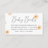 Hello Baby | Boho Sunshine Baby Dusche Begleitkarte (Vorderseite)