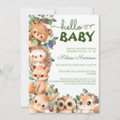 Hello Baby Boy Baby Showdusche Einladung (Vorderseite)