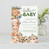 Hello Baby Boy Baby Showdusche Einladung (Stehend Vorderseite)