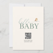 Hello Baby Boy Clothesline Boho Baby Shower Einladung (Rückseite)