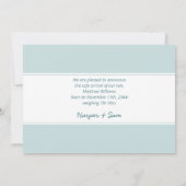 Hello Baby Boy Foto Blue and White Birth Ankündigung (Rückseite)