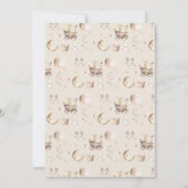 Hello Baby Boy Kleidung Kinderzimmer Boho Baby Dus Einladung (Rückseite)