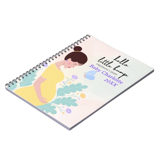 Hello Baby Bump Schwangerschaftstagebuch Notizblock (Linke Seite)