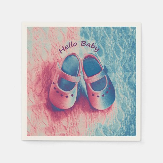 Hello Baby - charmant Serviette (Vorderseite)