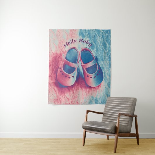 Hello Baby - charmant Wandteppich (Beispiel)