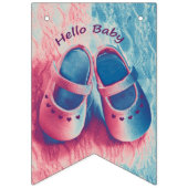 Hello Baby - charmant Wimpelkette (Dritte Fahne)