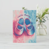 Hello Baby - charmante Einladung (Stehend Vorderseite)