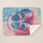 Hello Baby - charmante Pastellfarben Sherpadecke (Vorderseite (Horizontal))