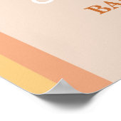 Hello Baby Cute Groovy Baby Shower Poster (Ecke)