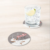 Hello Baby Cute Snowman Baby Shower Paper Coaster Runder Pappuntersetzer (Vor Ort)