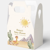 Hello Baby Desert Cactus Llama Cowboy Baby Shower Geschenkschachtel (Offen)