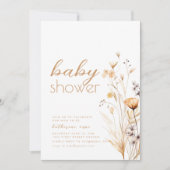 Hello Baby Dusche Party Einladung Template White (Vorderseite)