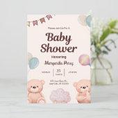 Hello Baby |Einladung zu einer süßen Feier Einladung (Stehend Vorderseite)