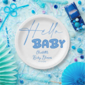 Hello Baby Elegant Baby Shower Pappteller (Party)