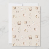 Hello Baby Elegant Boho Clothes Baby Shower Einladung (Rückseite)