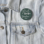 Hello Baby Elegant Dark Green Oma-to-be Button (Beispiel)