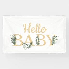 Hello Baby Eucalyptus Banner