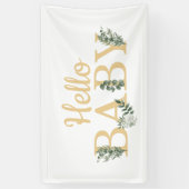 Hello Baby Eucalyptus Banner (Vertikal)