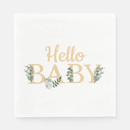 Hello Baby Eucalyptus Napkins Serviette (Vorderseite)