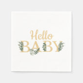 Hello Baby Eucalyptus Serviette (Vorderseite)