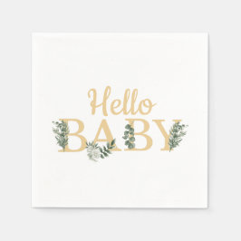 Hello Baby Eucalyptus Serviette