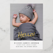 Hello Baby Foto Geburtshaus Ankündigung Moderne El (Vorderseite)