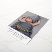 Hello Baby Foto Geburtshaus Ankündigung Moderne El (Gedreht)