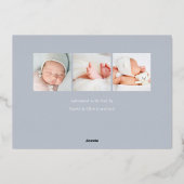 Hello Baby | Geburtsankündigung von Foil Folieneinladung (Rückseite)