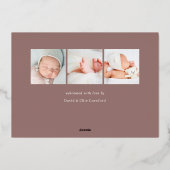 Hello Baby | Geburtsankündigung von Foil Folieneinladung (Rückseite)