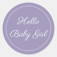 Hello Baby Girl New Baby Sticker