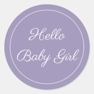 Hello Baby Girl New Baby Sticker