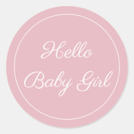Hello Baby Girl New Baby Sticker
