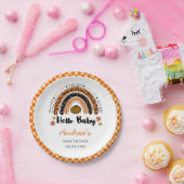 Hello Baby Girl Pumpkin Baby Shower Pappteller (Party)