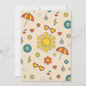 Hello Baby Groovy Retro Daisy Baby Shower Party Einladung (Rückseite)