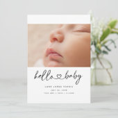 Hello Baby Heart Script-Flachbildschirm-Ankündigun Ankündigung (Stehend Vorderseite)