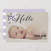 Hello Baby | Kinderankündigung Ankündigung (Vorne/Hinten)
