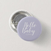 Hello Baby Klassische Babydusche Button (Vorne & Hinten)