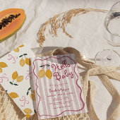 Hello Baby Lemon Bows Girls Baby Shower Einladung