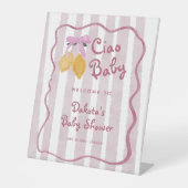 Hello Baby Lemon Girl Baby Shower Welcome Sockelschild (Vorderseite)