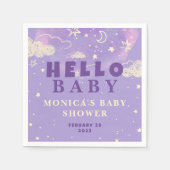 Hello Baby Lila Dream Baby Dusche Serviette (Vorderseite)