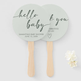 Hello Baby Minimalist Baby Shower Fächer