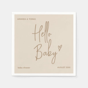 Hello Baby Minimalistisch Gender Neutral Baby Dusc Serviette