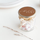 Hello Baby Minimalistisch Script Baby Dusche Runder Aufkleber