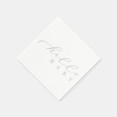 Hello Baby Minimalistisch Script Baby Dusche Serviette (Ecke)