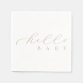 Hello Baby Minimalistisch Script Baby Dusche Serviette (Vorderseite)