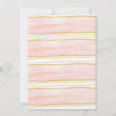 HELLO BABY ・ Moderne Girls BabyShower Einladung (Rückseite)