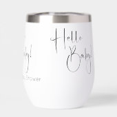 Hello Baby Modernes Script Baby Dusche (Rückseite)