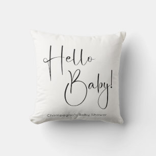 Hello Baby Modernes Script Baby Dusche Kissen