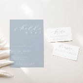 Hello Baby Modernes Script Minimalistisch Baby Dus Einladung